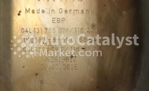 Катализатор от Audi, Skoda, Volkswagen 04L131765BM / 1K0181HB / 5N0166BA / 04L131669C (METAL)