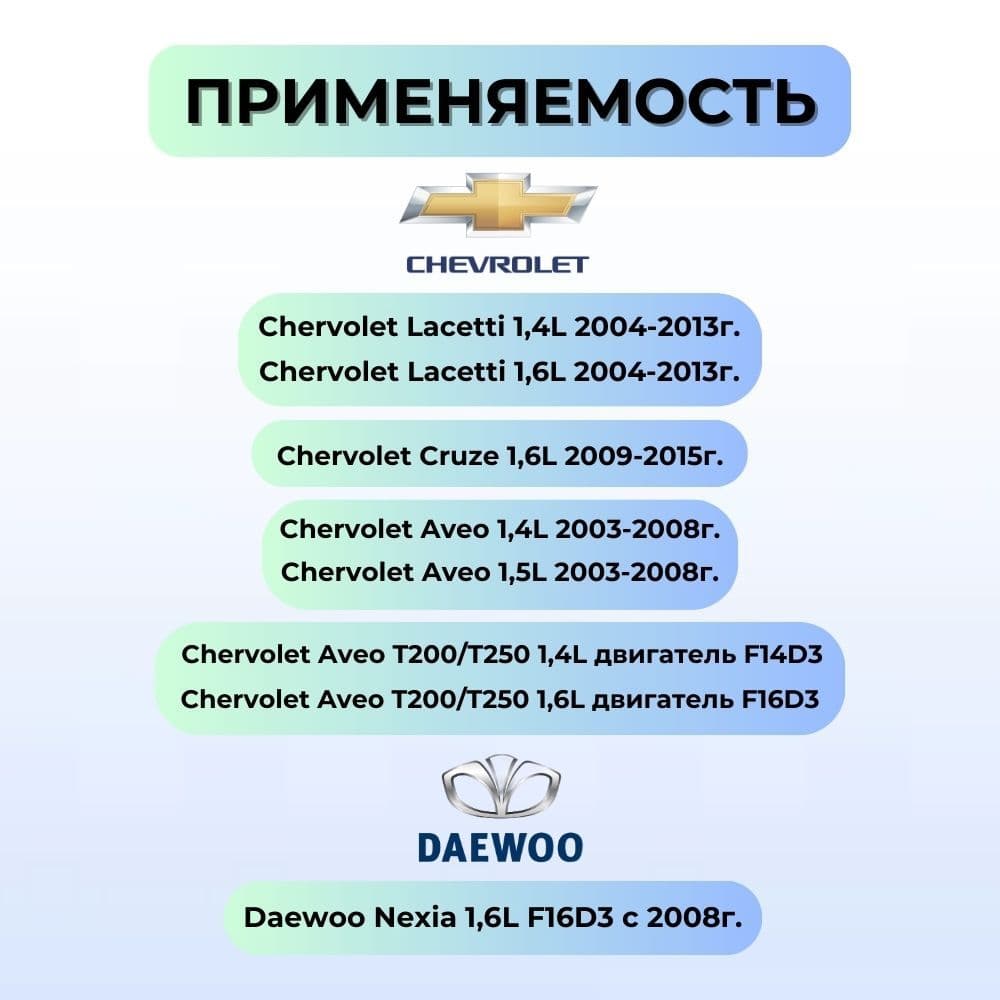 Прокладки каталитического нейтрализатора (верхняя и нижняя) Chevrolet