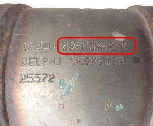 Катализатор от Isuzu 8980384260