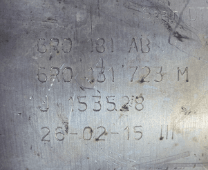 Катализатор от Audi - Volkswagen 6R0181AB 6R0131723M 6R0166AA