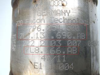 Катализатор от Audi - Volkswagen 7P6254300 7L8131690AB 7L8166AB №3