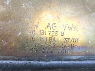 Катализатор от Audi - Dodge - Jeep - Skoda - Volkswagen 1K0131723B 1K0181BA 03G254700