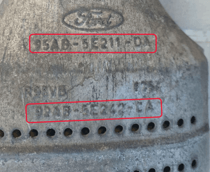 Катализатор от Ford 95AB-5E211-DA 95AB-5E242-CA №2