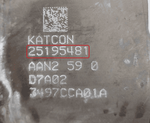 Катализатор от General Motors 25195481