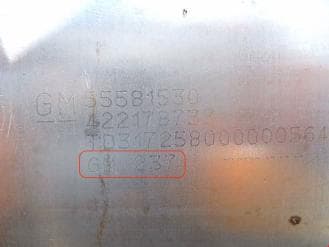 Катализатор от Opel GM 237 №2