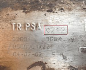 Катализатор от Citroën - Peugeot TR PSA K212