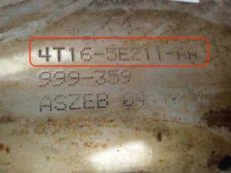 Катализатор от Ford 4T16-5E211-AA 4T14-5F297-BA №3